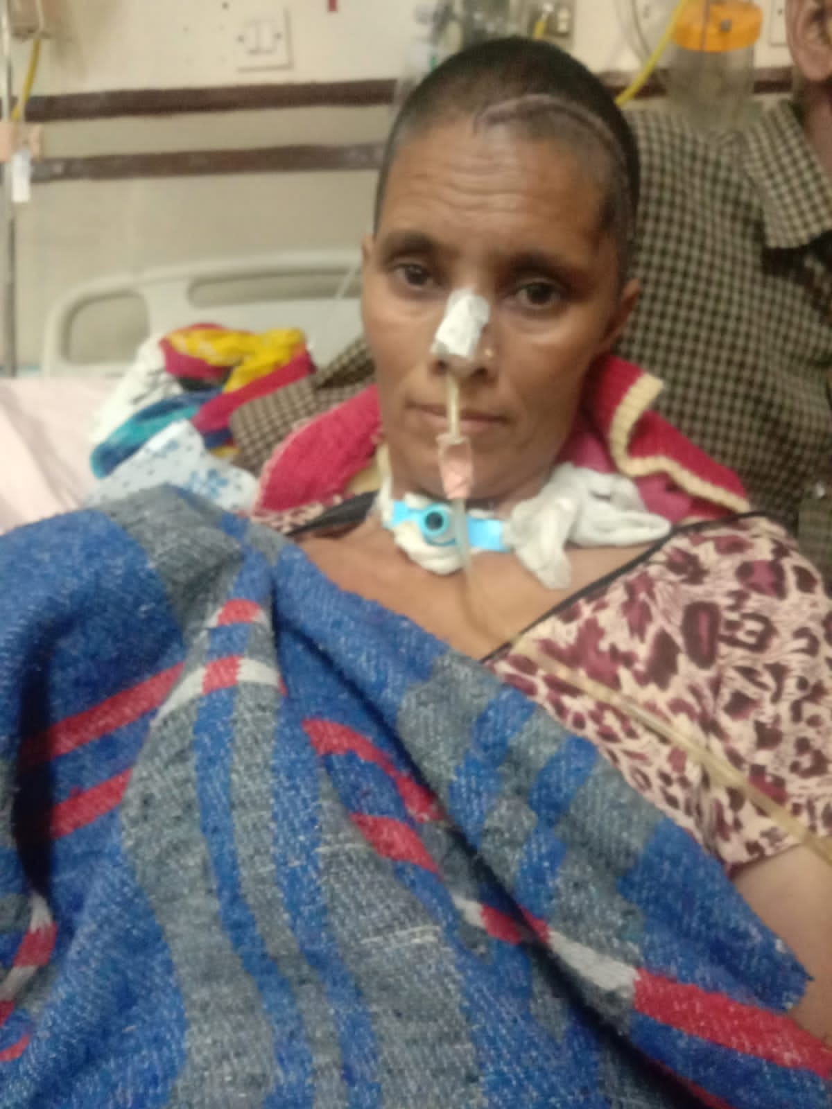 After A Brain Hemorrhage, Prabha Devi Ji Has Been Admitted To P.G.I Hospital In Chandigarh, Seeking Help For Her Treatment